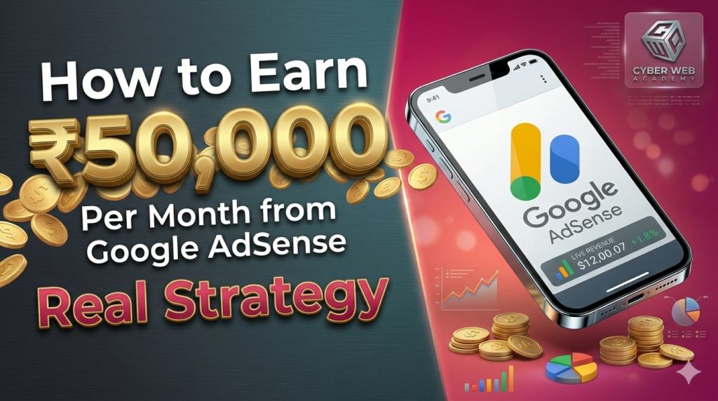 How to Earn ₹50,000 Per Month from Google AdSense — Real Strategy